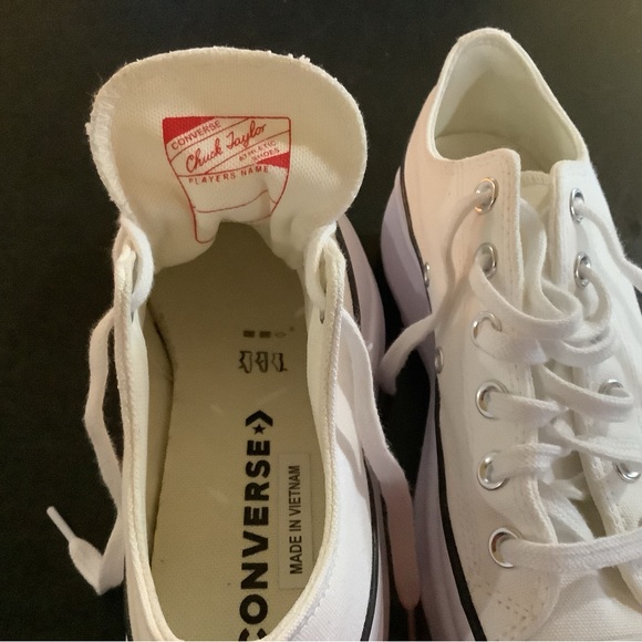 Converse White Platform Sneakers - Picture 9 of 12